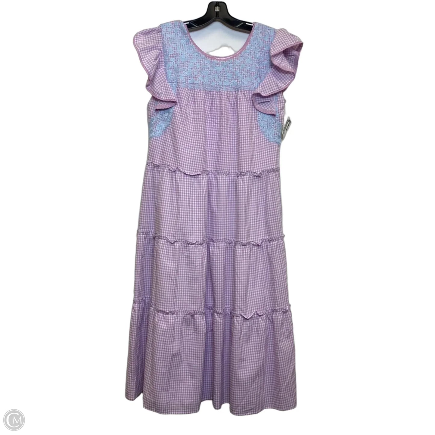 Dress Casual Midi By J.marie In Purple & White, Size: M