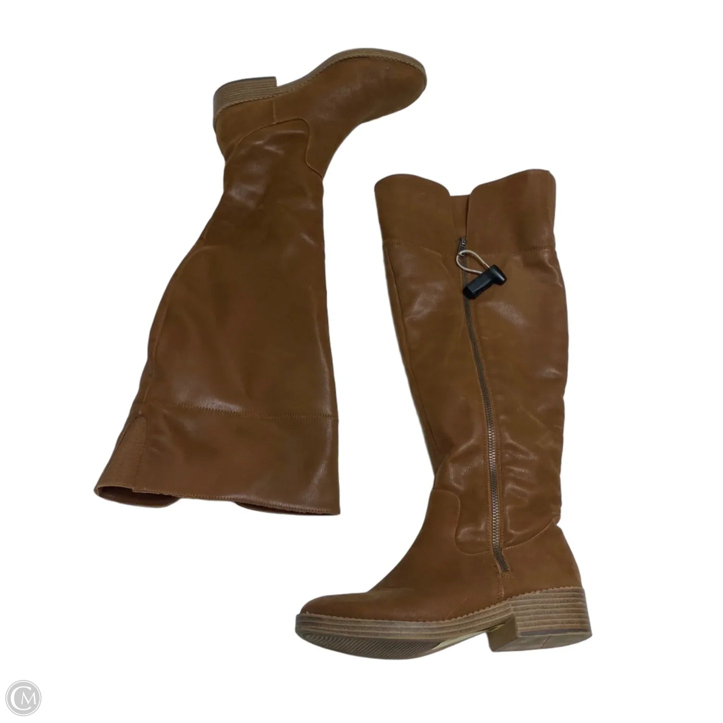 Boots Knee Flats By Eva & Zoe In Brown, Size: 6