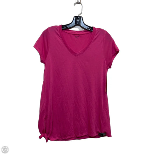 Athletic Top Short Sleeve By Zelos In Pink, Size: S