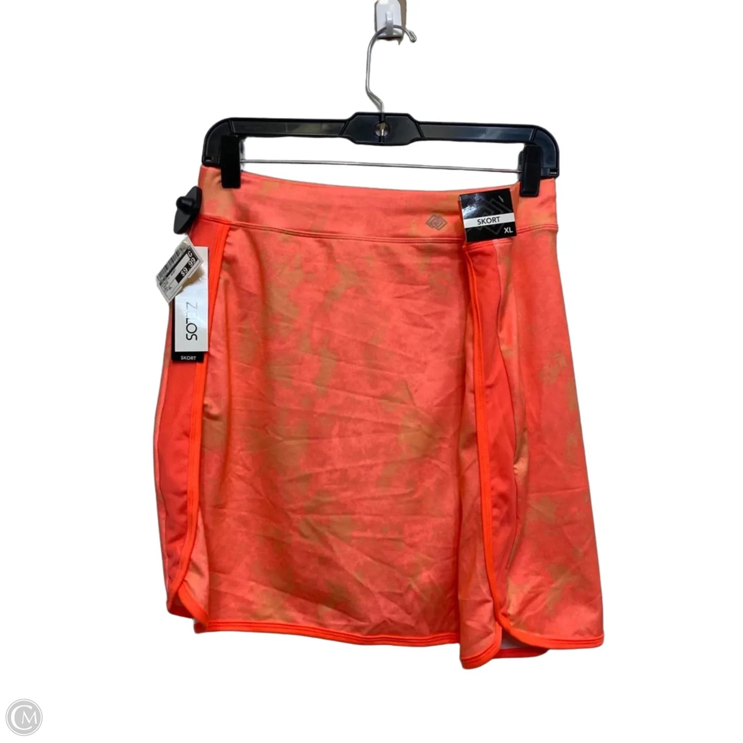 Athletic Skort By Zelos In Orange, Size: Xl