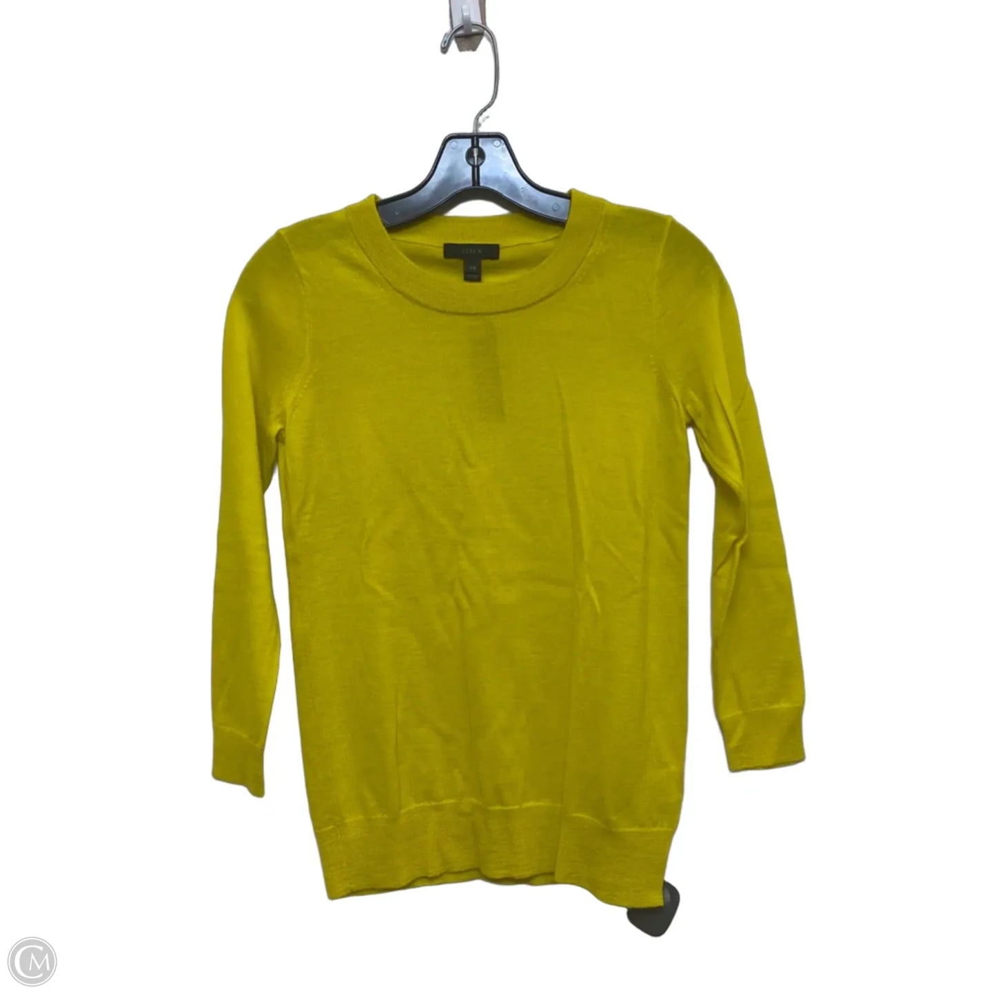 Top Long Sleeve By J. Crew In Yellow, Size: Xxs