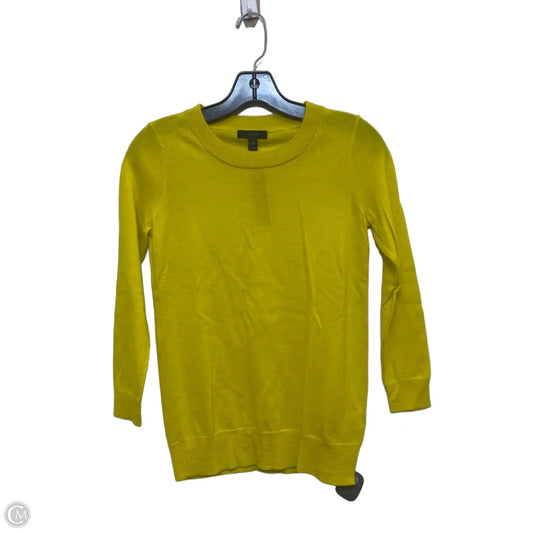 Top Long Sleeve By J. Crew In Yellow, Size: Xxs
