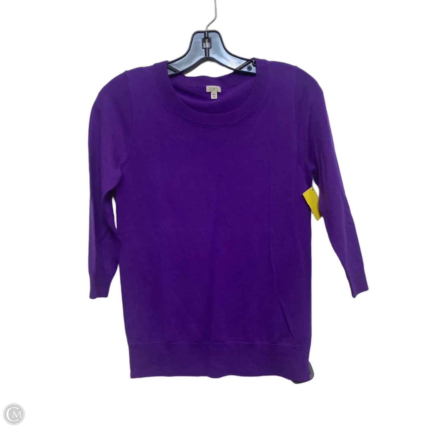 Top 3/4 Sleeve By J. Crew In Purple, Size: Xs
