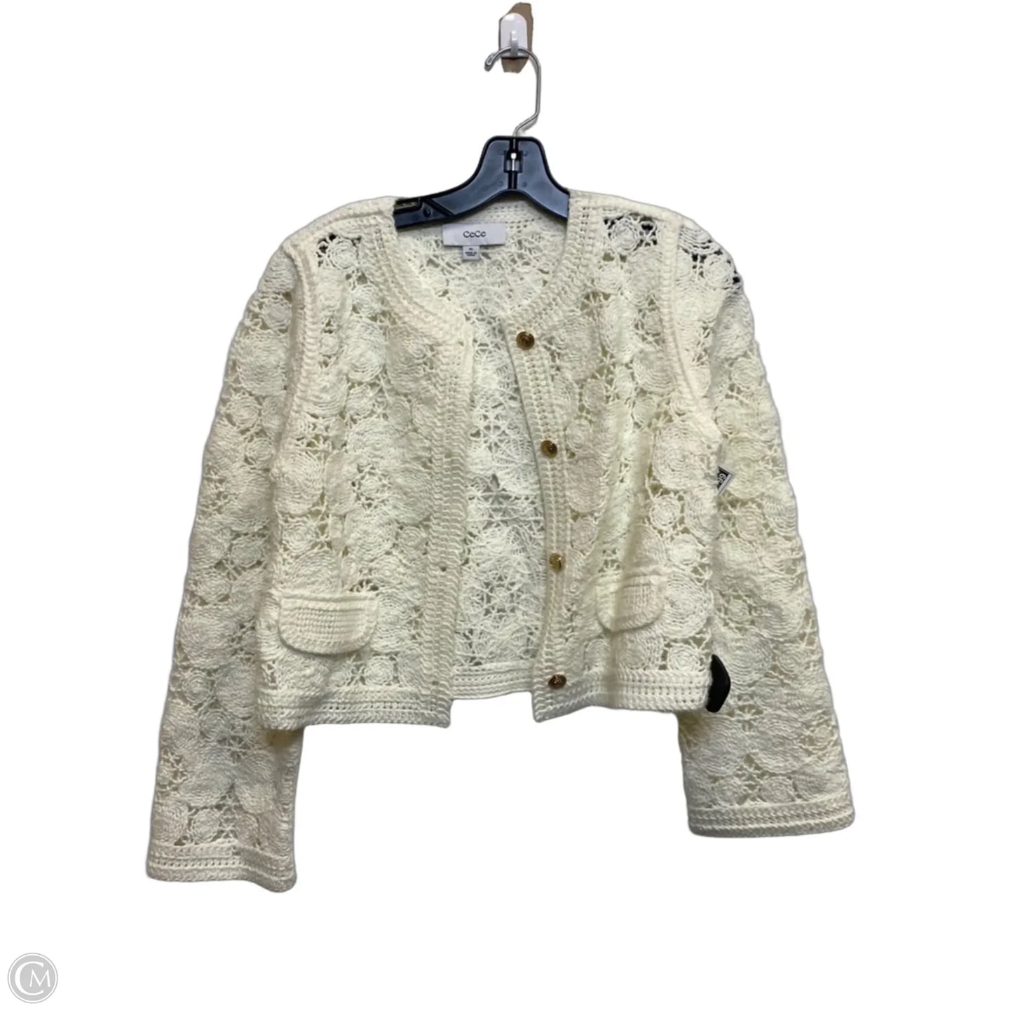 Sweater Cardigan By Cece In Cream, Size: Xs