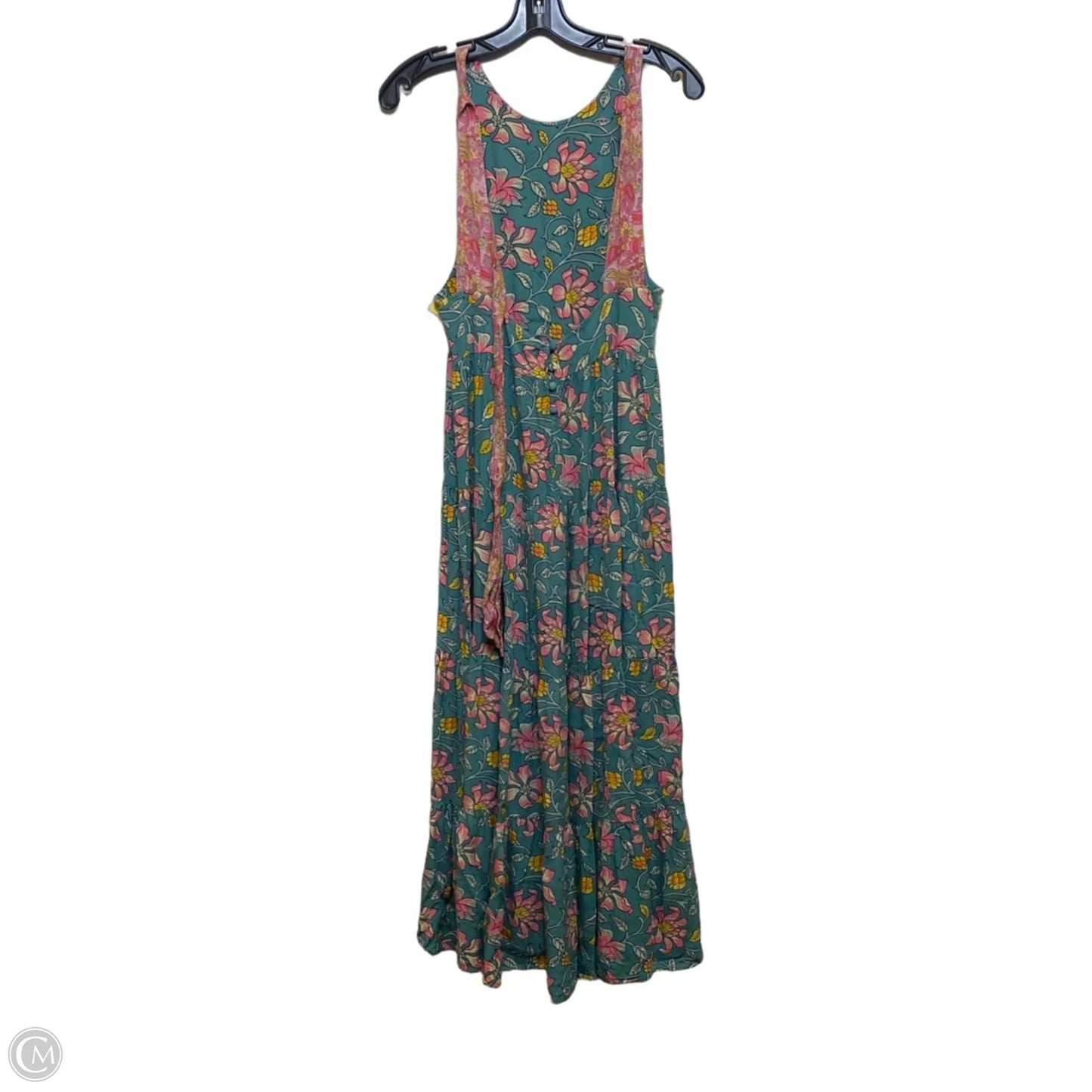 Dress Casual Midi By Natural Life In Green & Pink, Size: M
