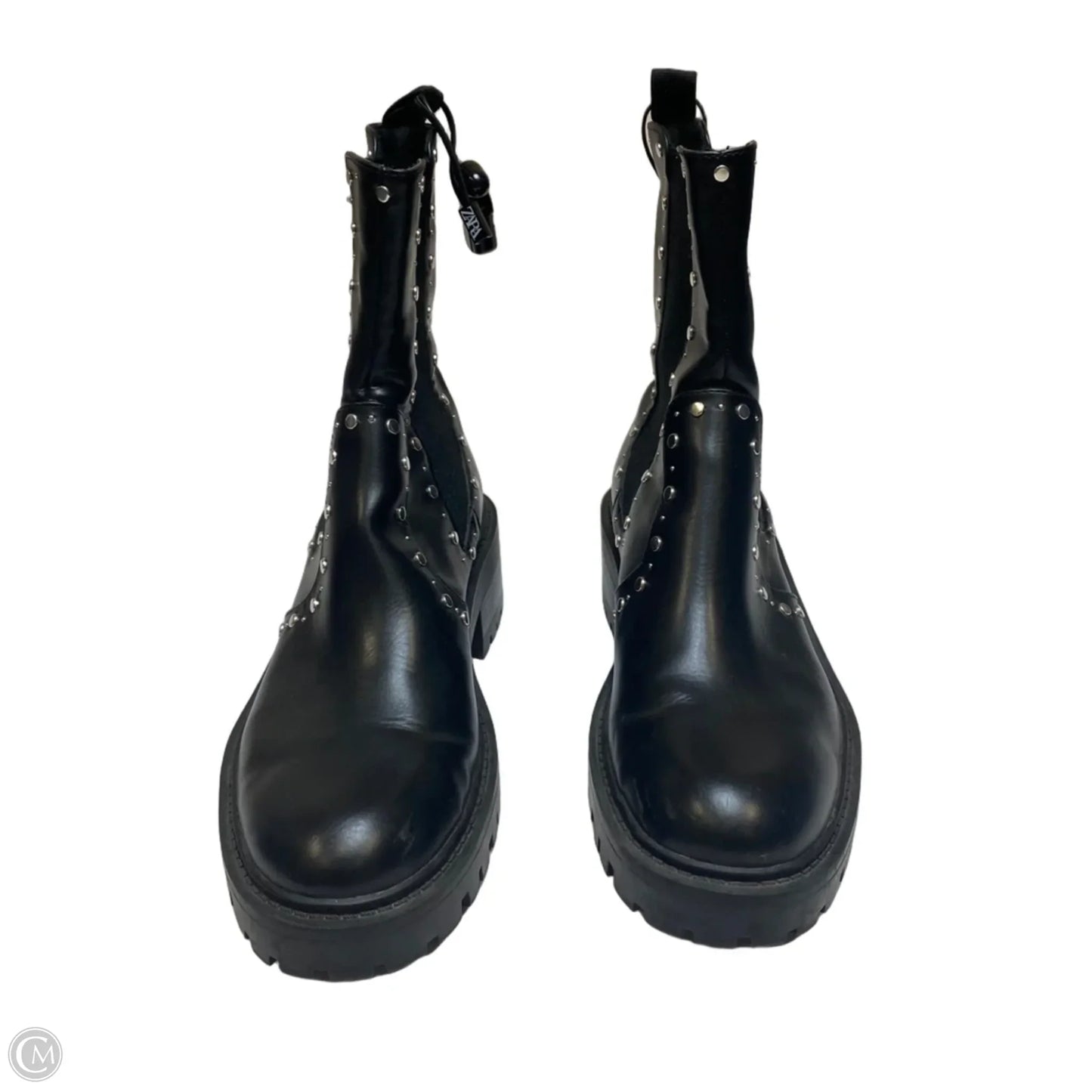 Boots Ankle Flats By Zara In Black, Size: 9.5