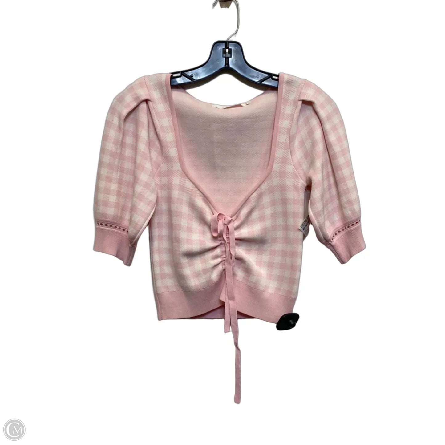 Top Short Sleeve By Astr The Label In Pink & White, Size: Xs