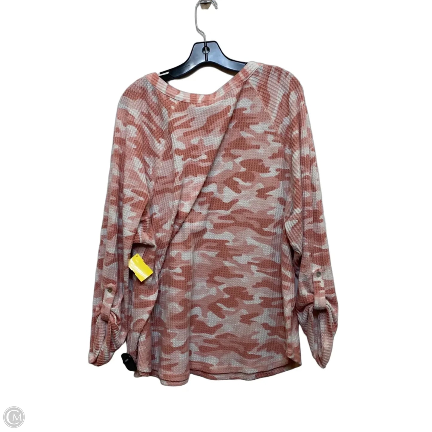 Top Long Sleeve By Ruby Rd In Pink & White, Size: 3x