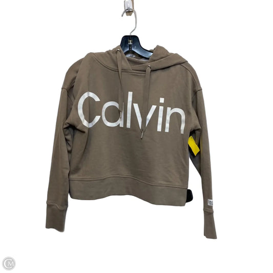 Athletic Sweatshirt Hoodie By Calvin Klein Performance In Brown, Size: Xs