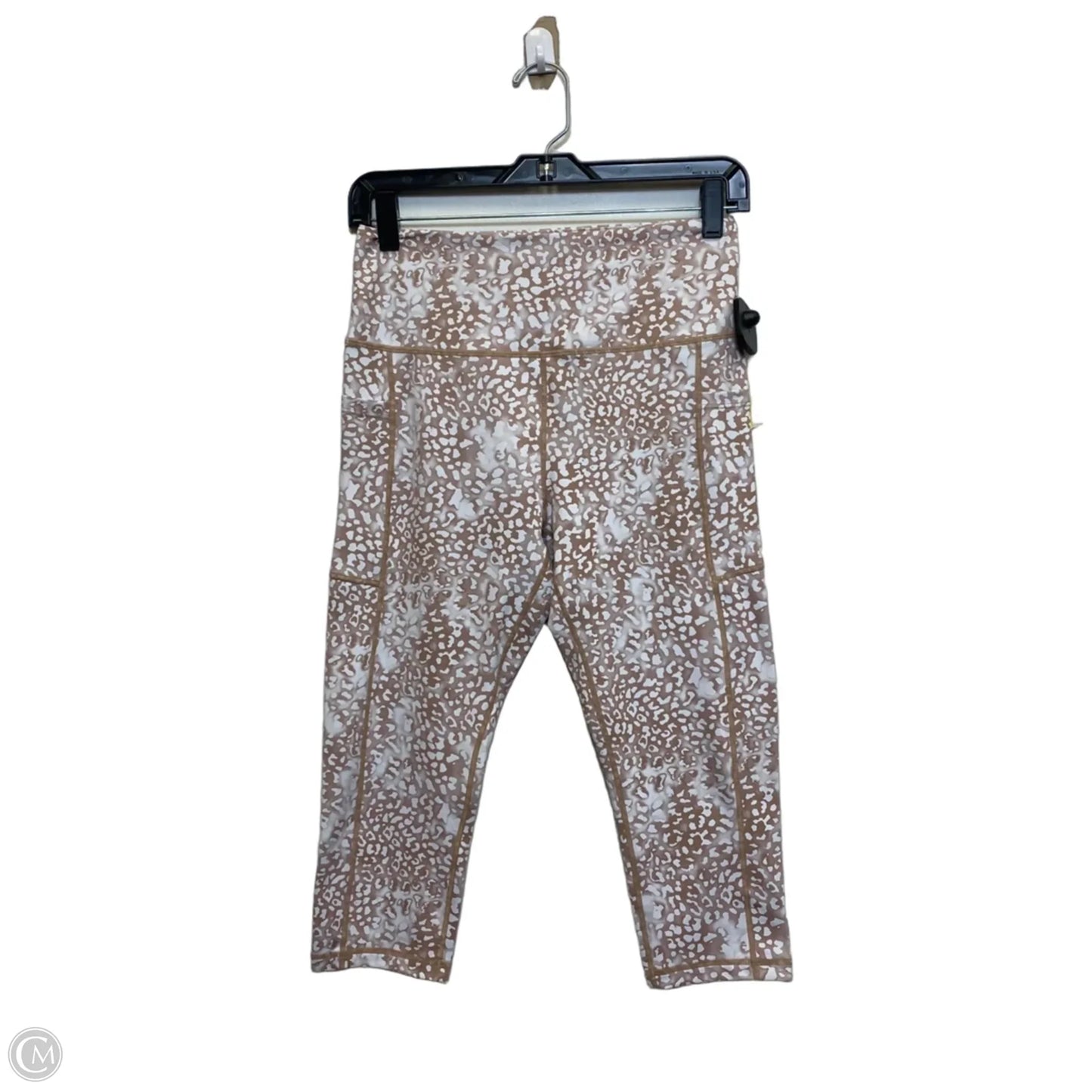 Athletic Leggings Capris By Steppe In Tan & White, Size: M