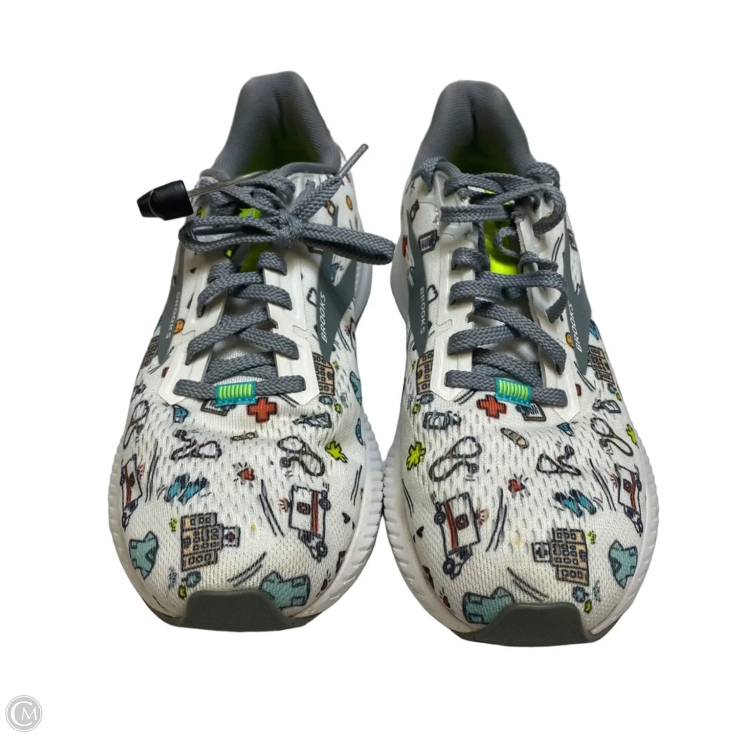 Shoes Athletic By Brooks In White, Size: 8