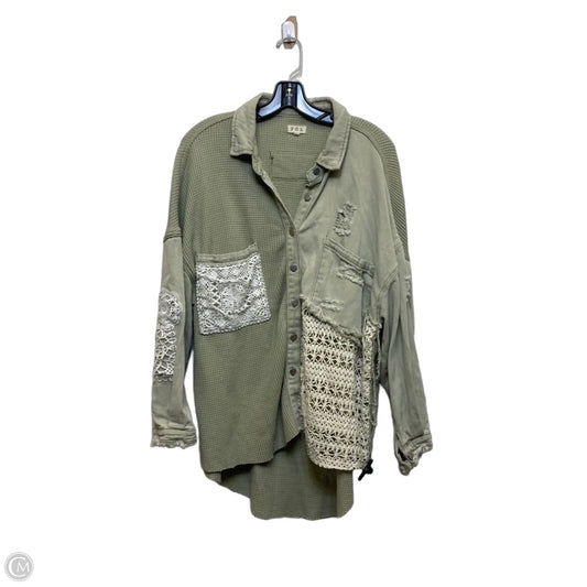 Top Long Sleeve By Pol In Green, Size: S