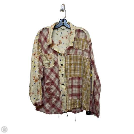 Top Long Sleeve By Pol In Yellow, Size: M