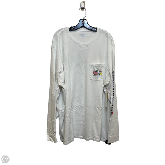 Top Long Sleeve Designer By Vineyard Vines In White, Size: 3x