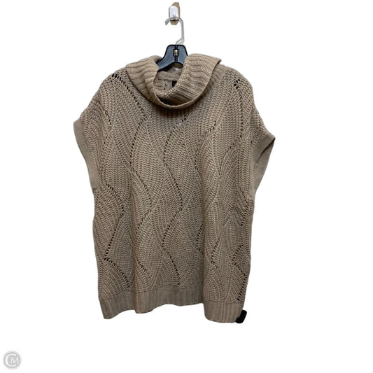Sweater Short Sleeve By Limited In Tan, Size: M