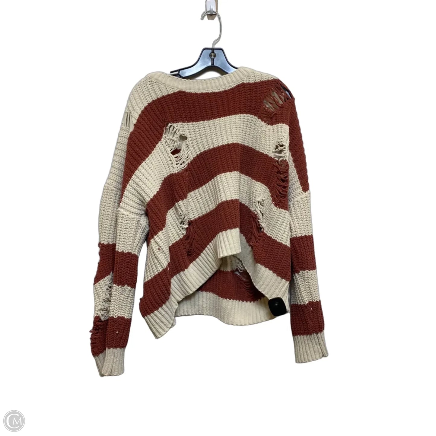 Sweater By Pol In Cream & Red, Size: L