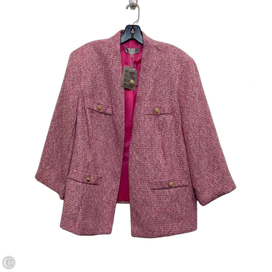 Blazer By Kasper In Pink & White, Size: 2x