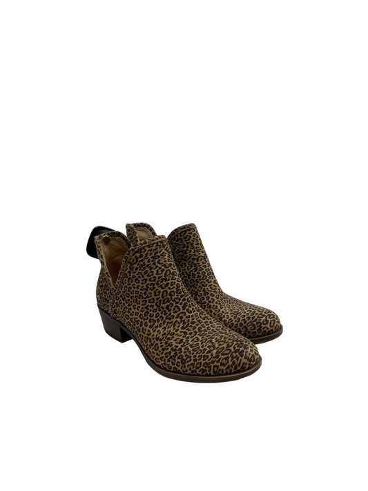 Boots Ankle Heels By Lucky Brand In Animal Print, Size: 7