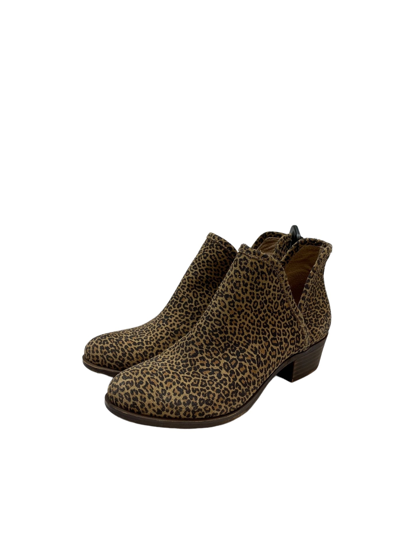 Boots Ankle Heels By Lucky Brand In Animal Print, Size: 7