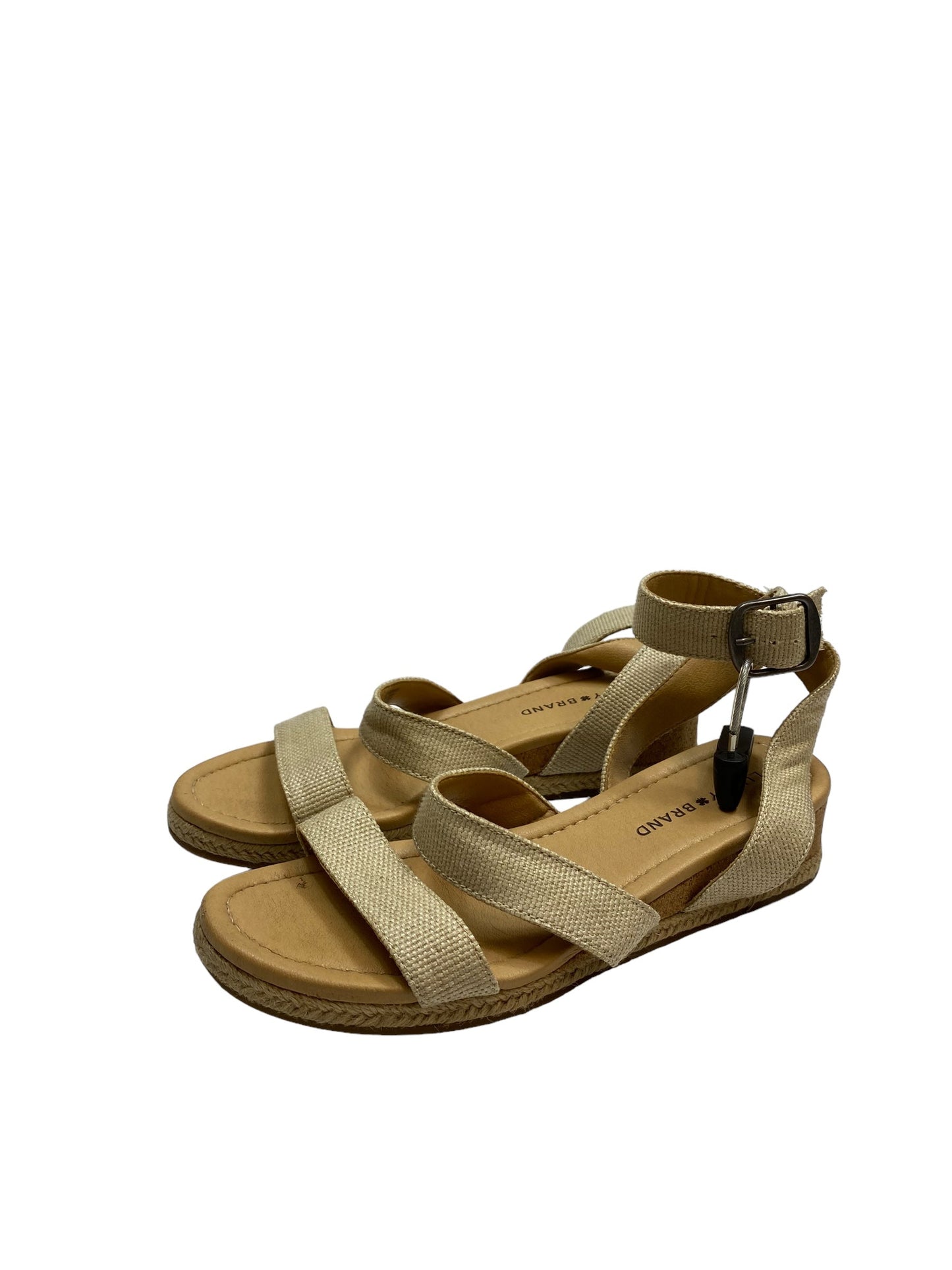 Sandals Heels Wedge By Lucky Brand In Cream, Size: 8