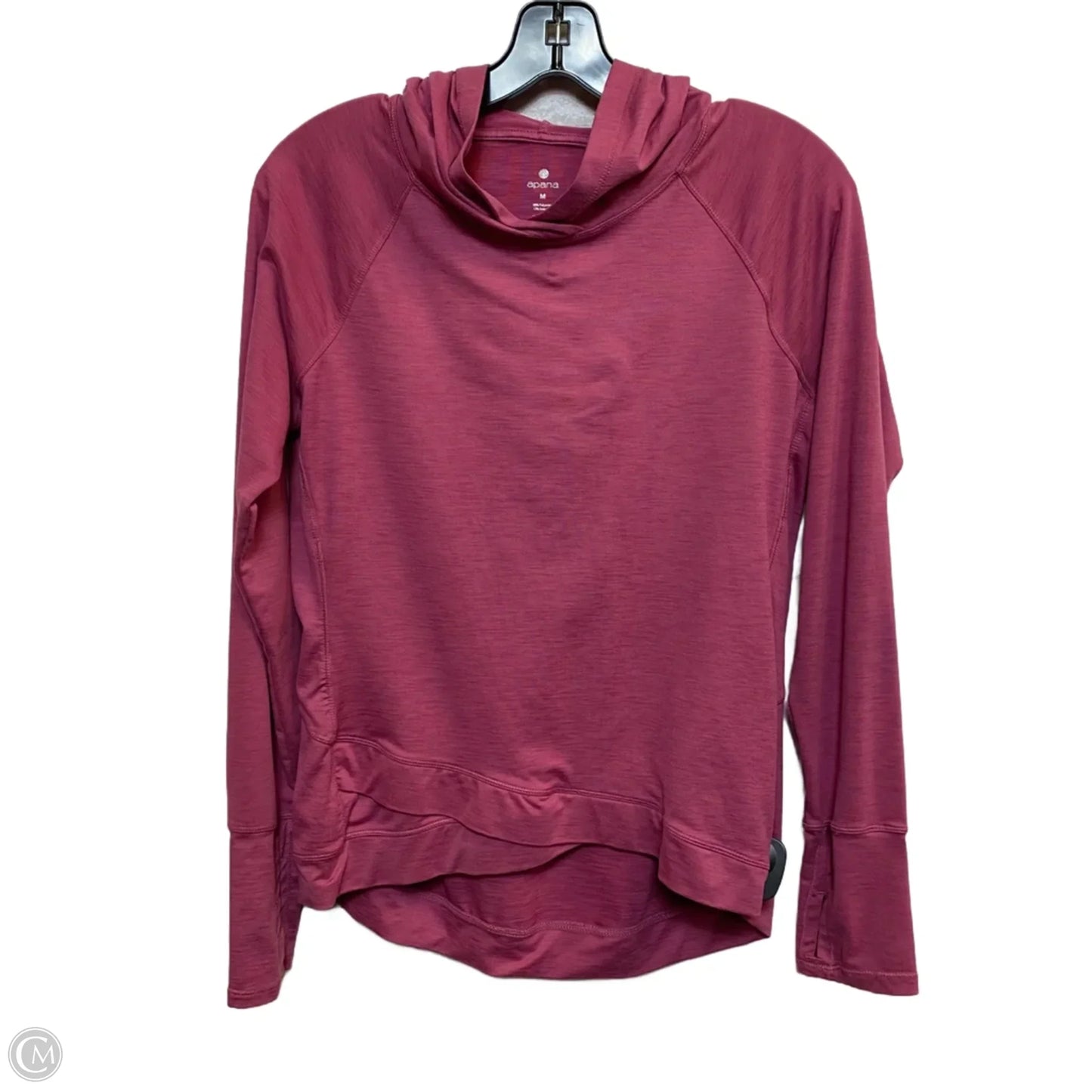 Athletic Top Long Sleeve Hoodie By Apana In Pink, Size: M