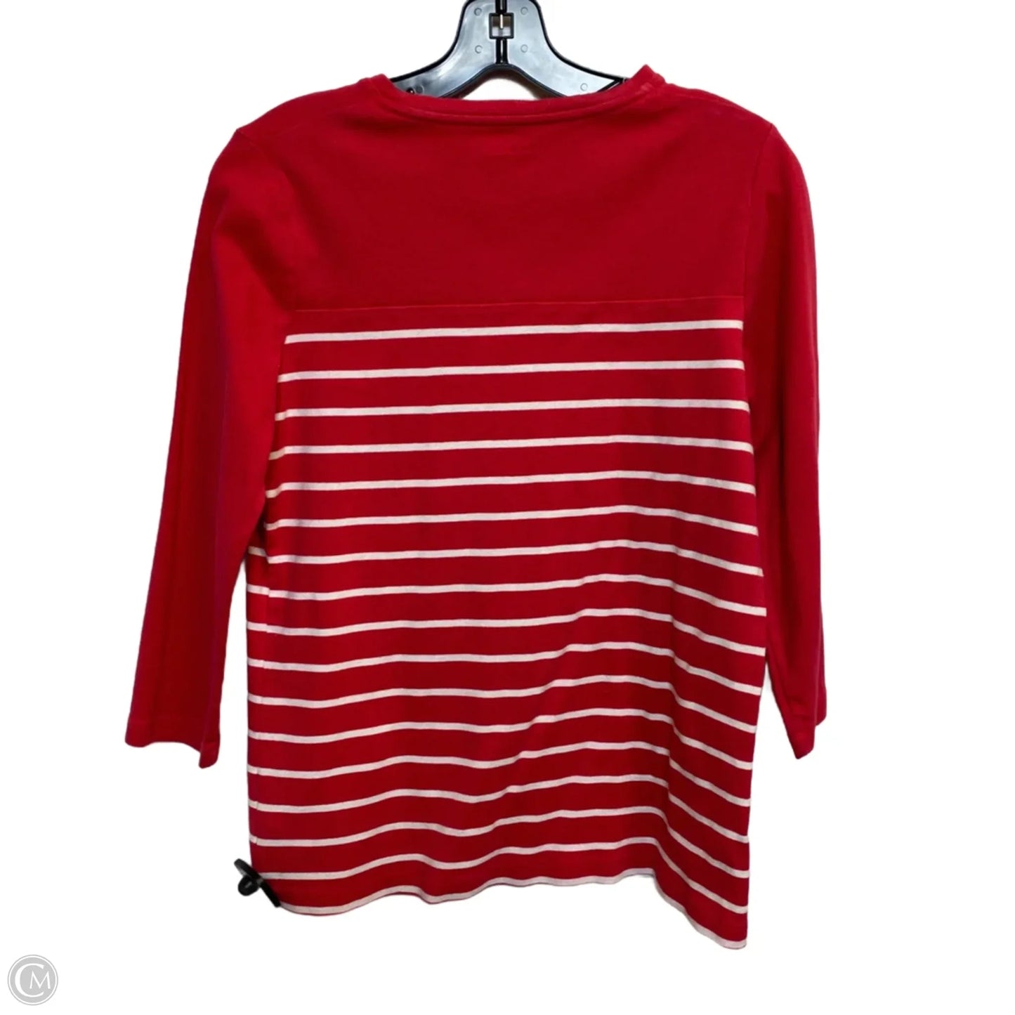 Top Long Sleeve By Kim Rogers In Red, Size: L