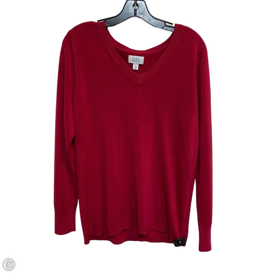 Sweater By Croft And Barrow In Pink, Size: L