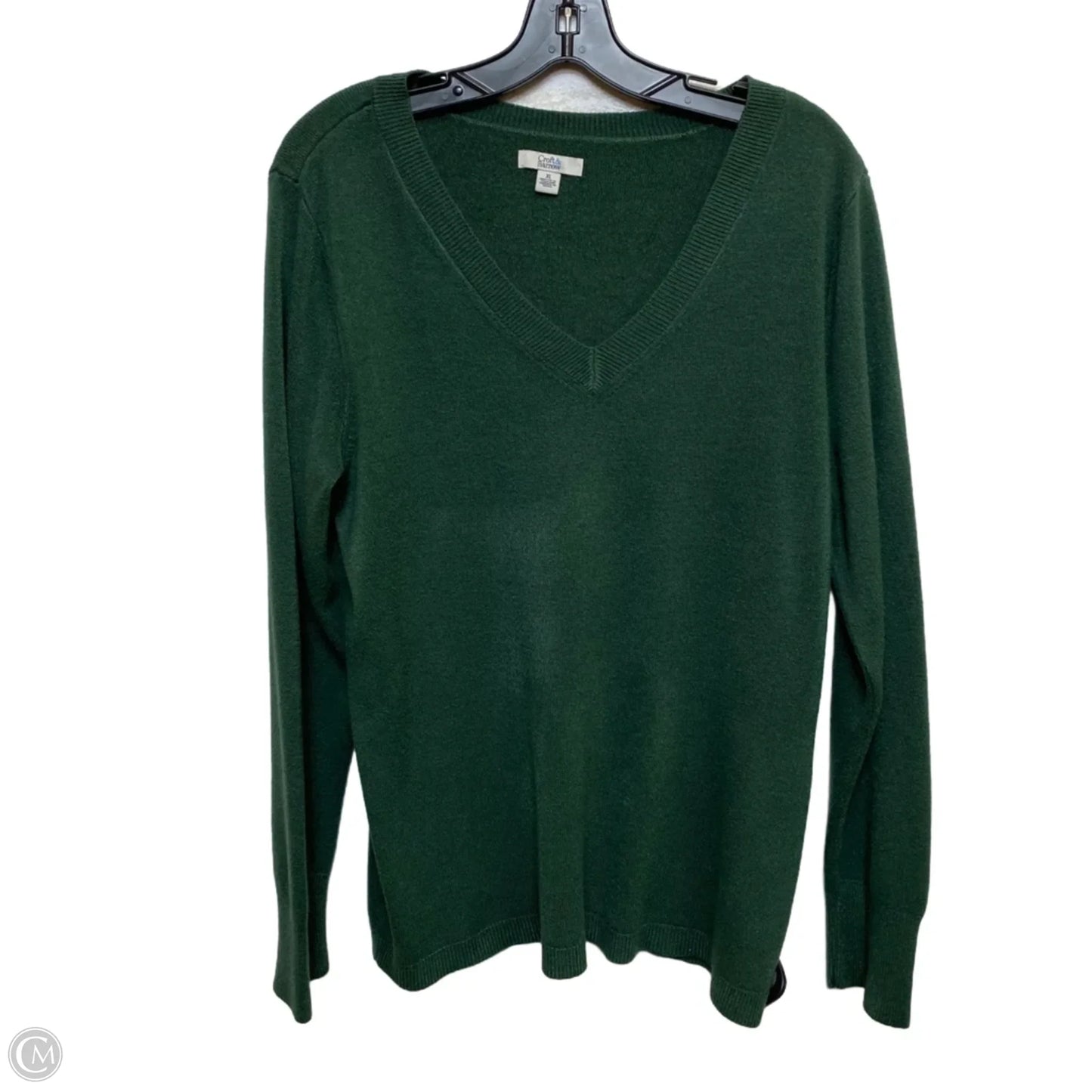Top Long Sleeve By Croft And Barrow In Green, Size: Xl