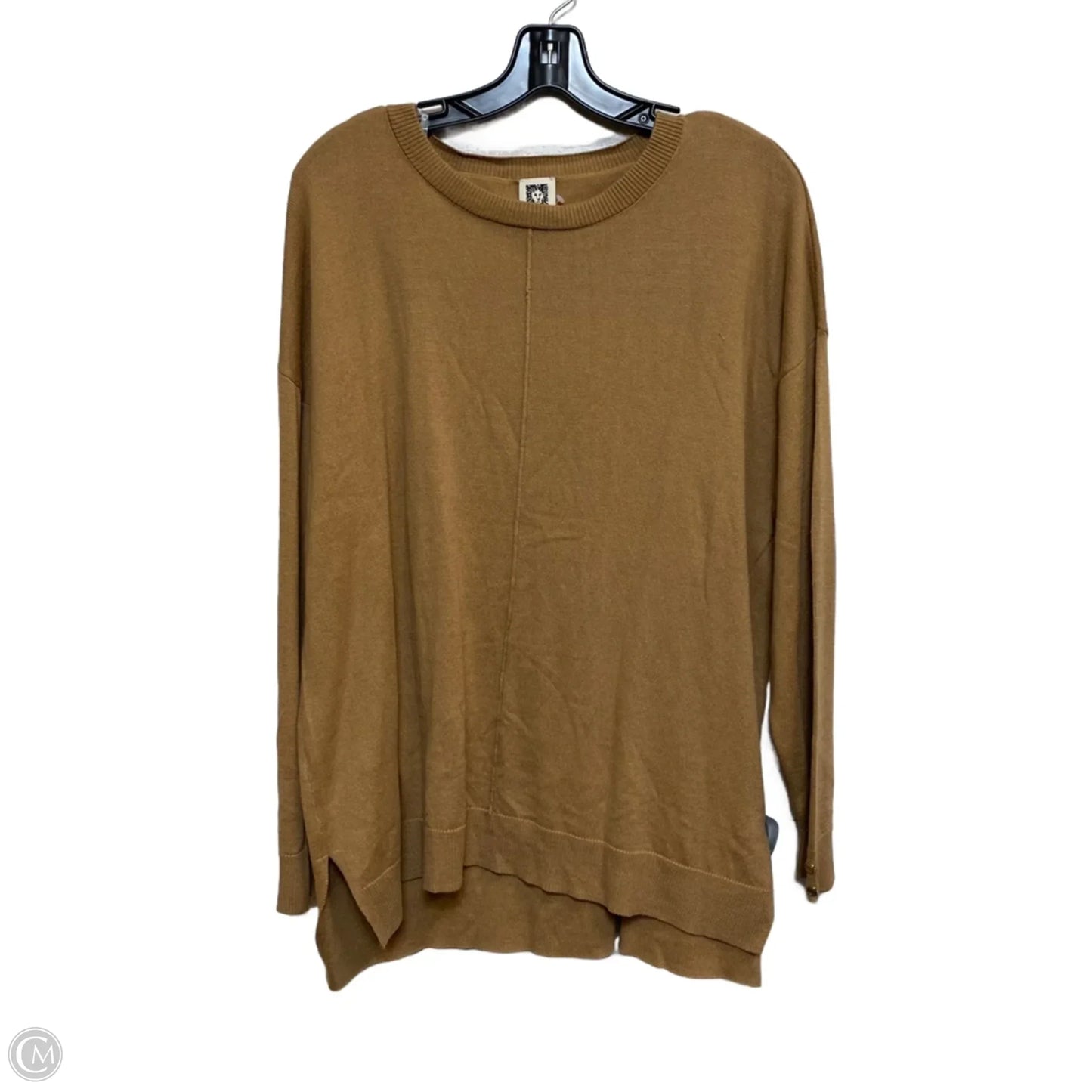 Top Long Sleeve By Anne Klein In Brown, Size: Xl