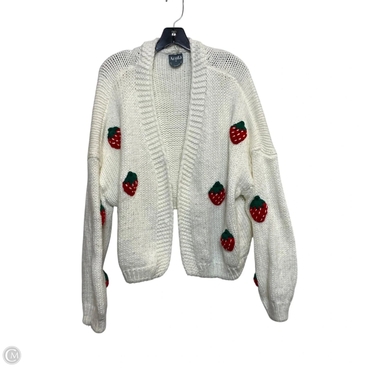 Sweater Cardigan By Arula In Cream, Size: 1x