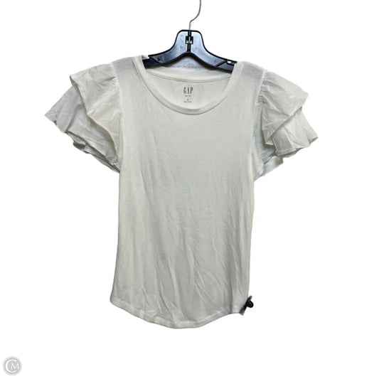 Top Short Sleeve By Gap In White, Size: S