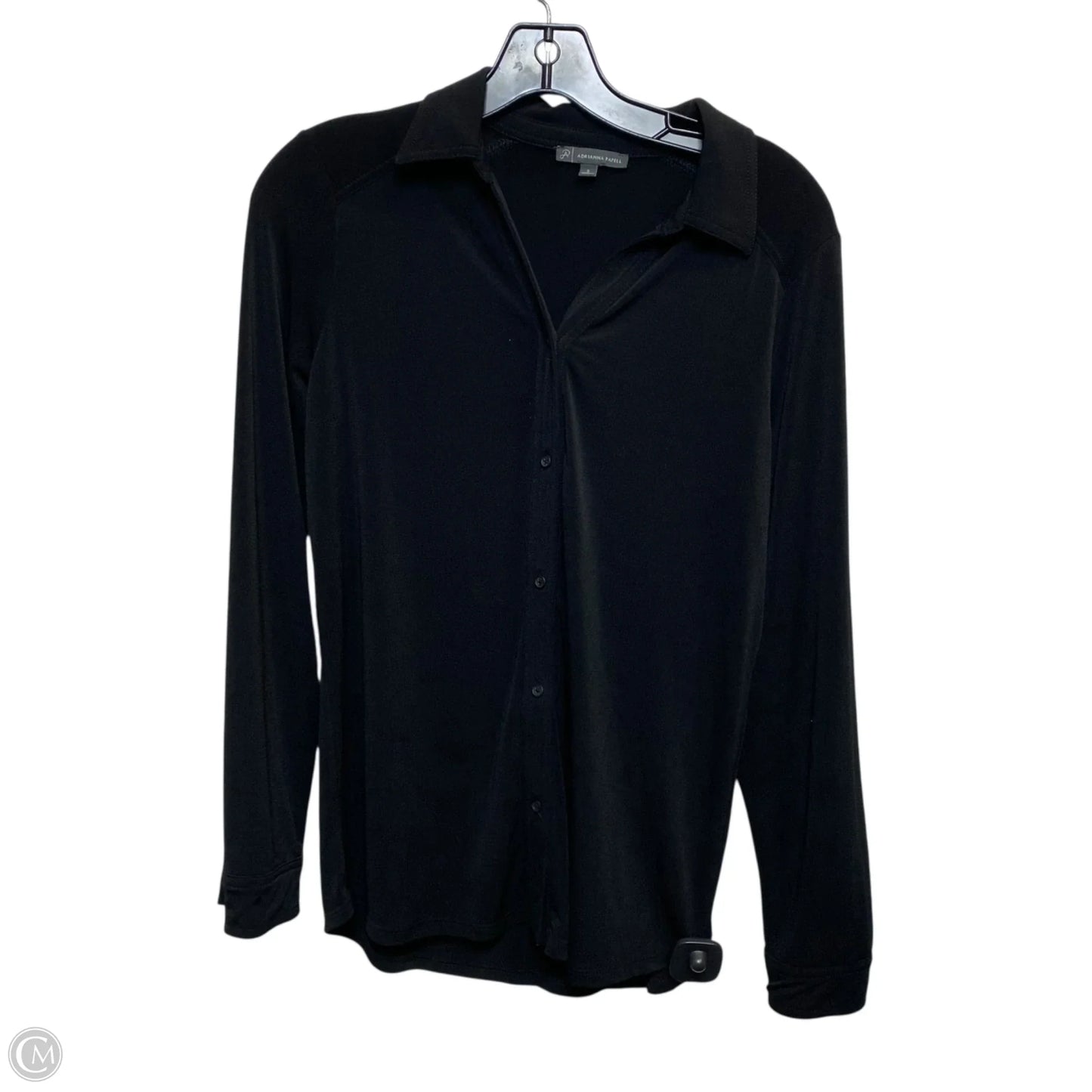 Top Long Sleeve By Adrianna Papell In Black, Size: S
