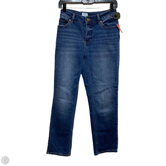 Jeans Straight By Time And Tru In Blue Denim, Size: 8