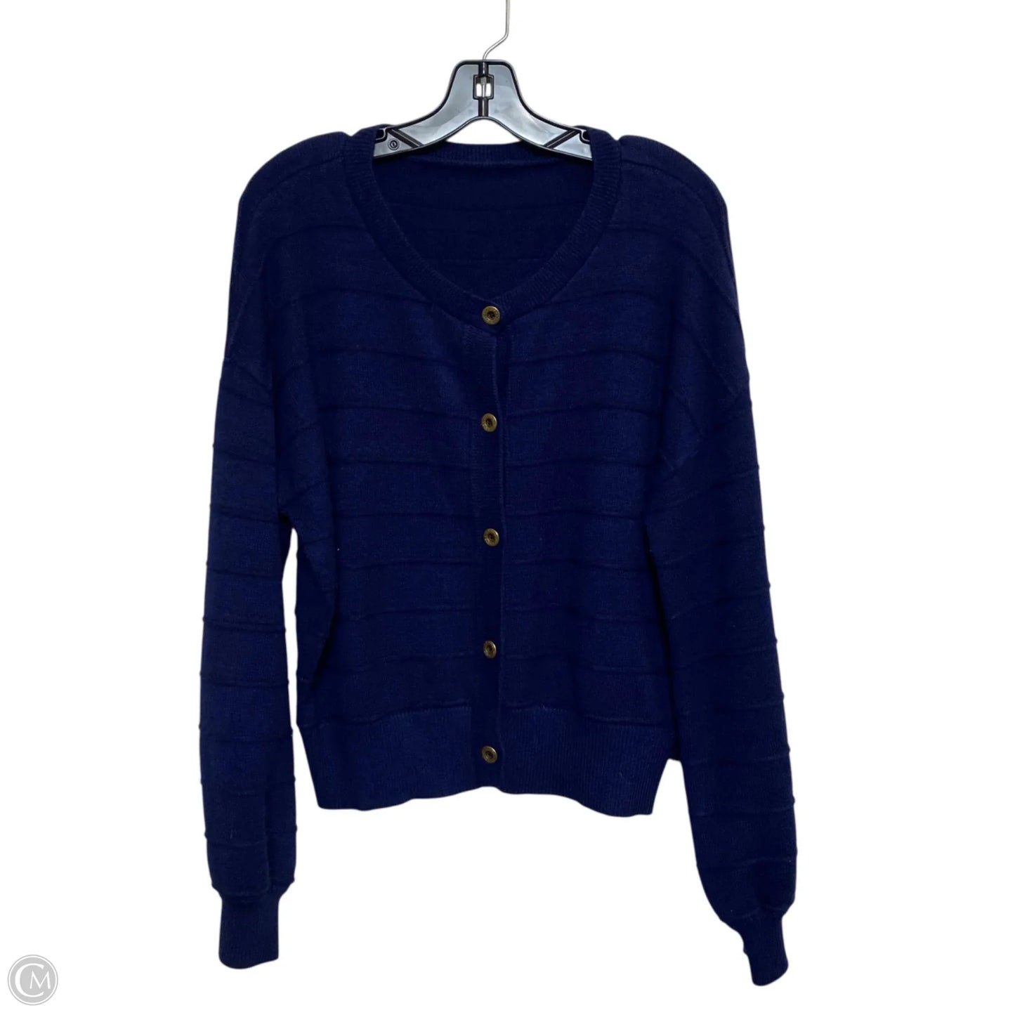 Sweater Cardigan By Clothes Mentor In Navy, Size: Xxl