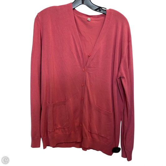 Cardigan By Clothes Mentor In Pink, Size: 2x