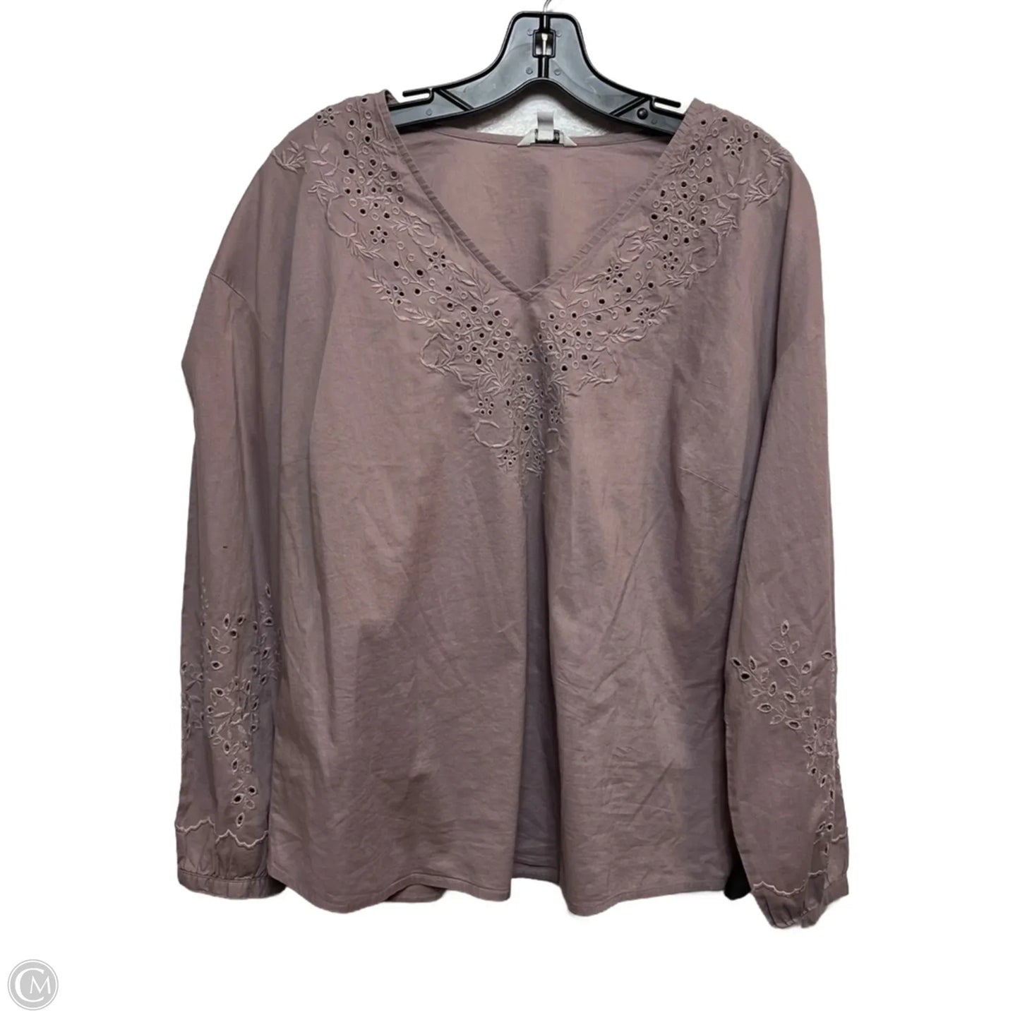 Top Long Sleeve By Sonoma In Purple, Size: M