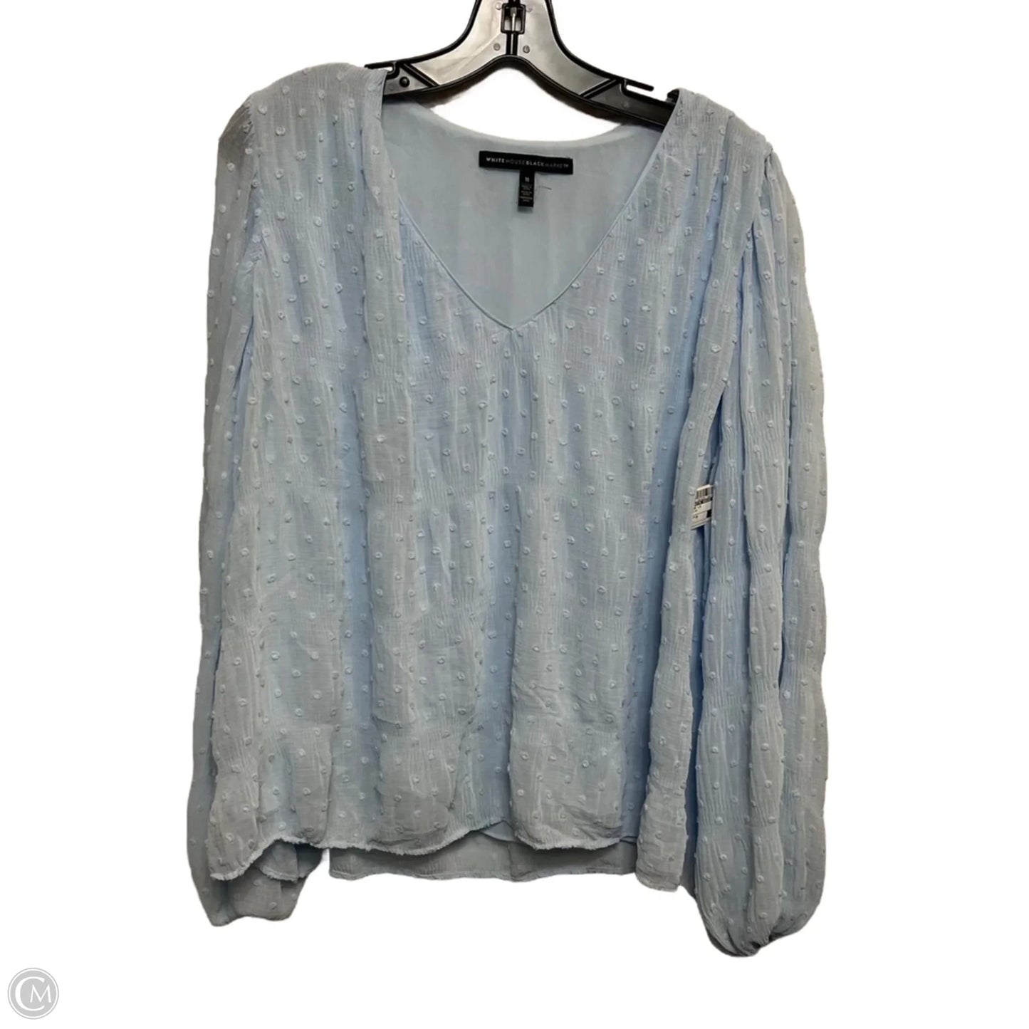 Top Long Sleeve By White House Black Market In Blue, Size: M