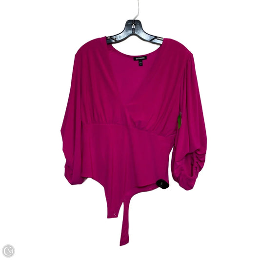 Bodysuit By Express In Pink, Size: L