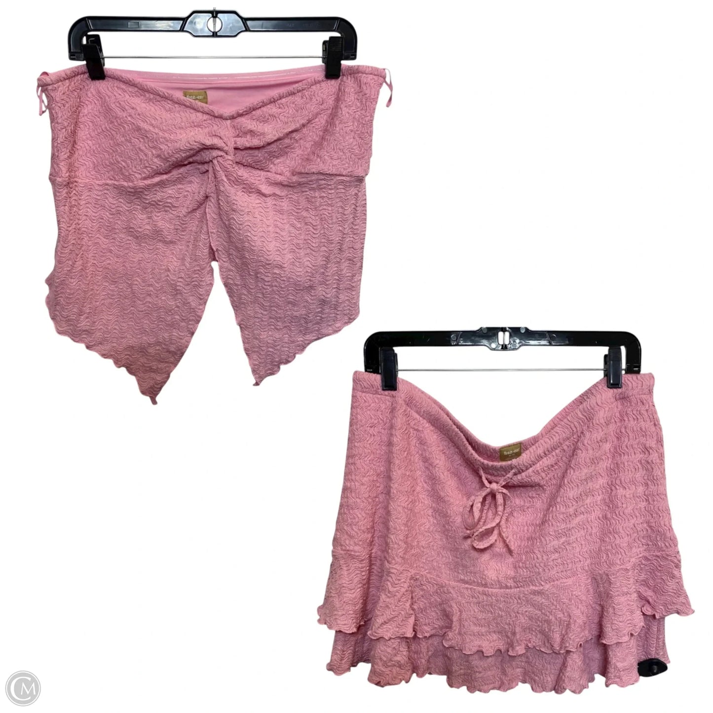 Skirt Set 2pc By Free-est In Pink, Size: Xl