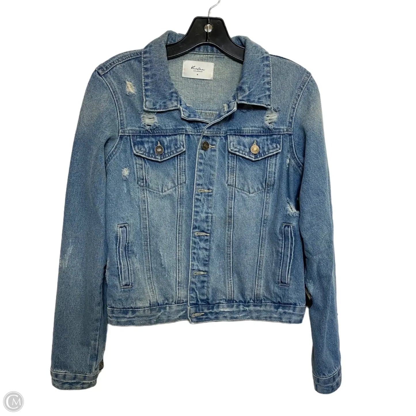 Jacket Denim By Kancan In Blue, Size: M
