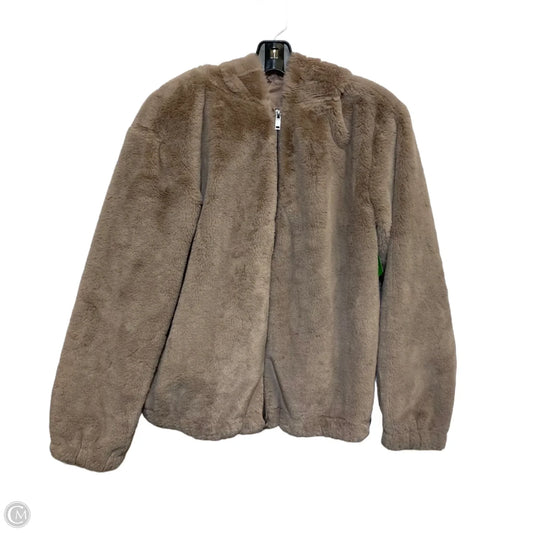 Jacket Faux Fur & Sherpa By Nine West In Purple, Size: M