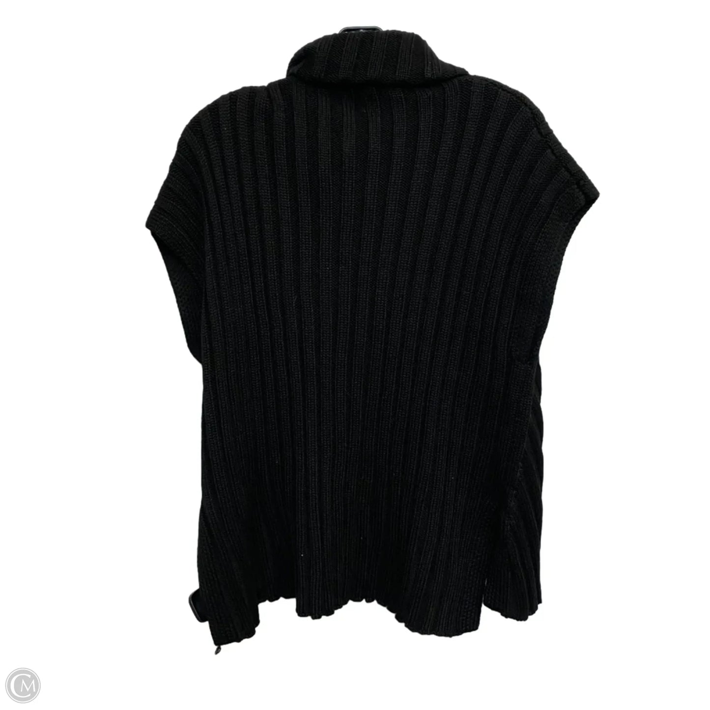 Sweater Short Sleeve By Zara In Black, Size: L