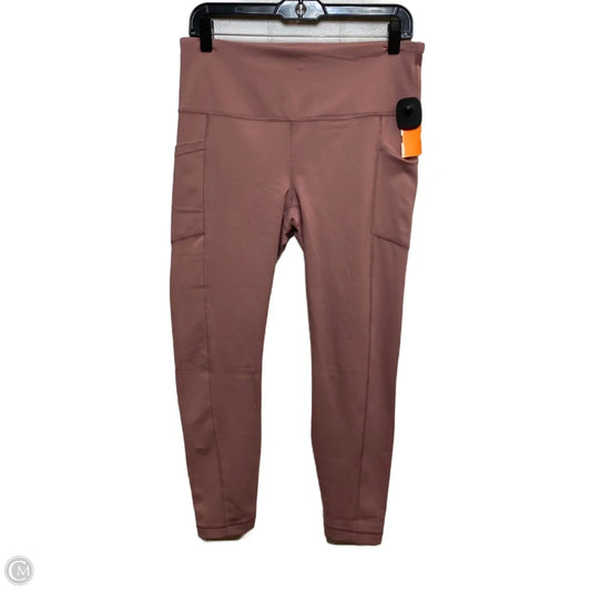 Athletic Leggings By Yogalicious In Pink, Size: L