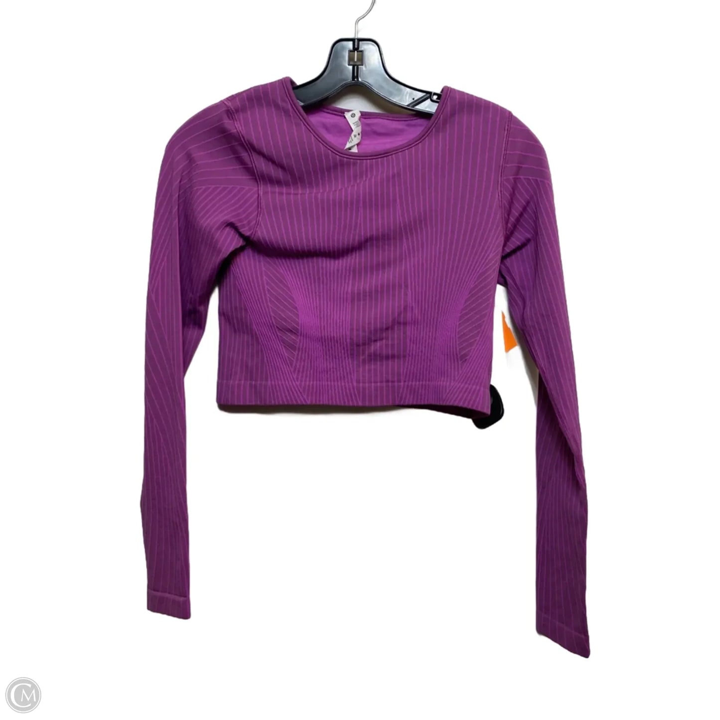 Athletic Top Long Sleeve Crewneck Designer By Lululemon In Pink, Size: S