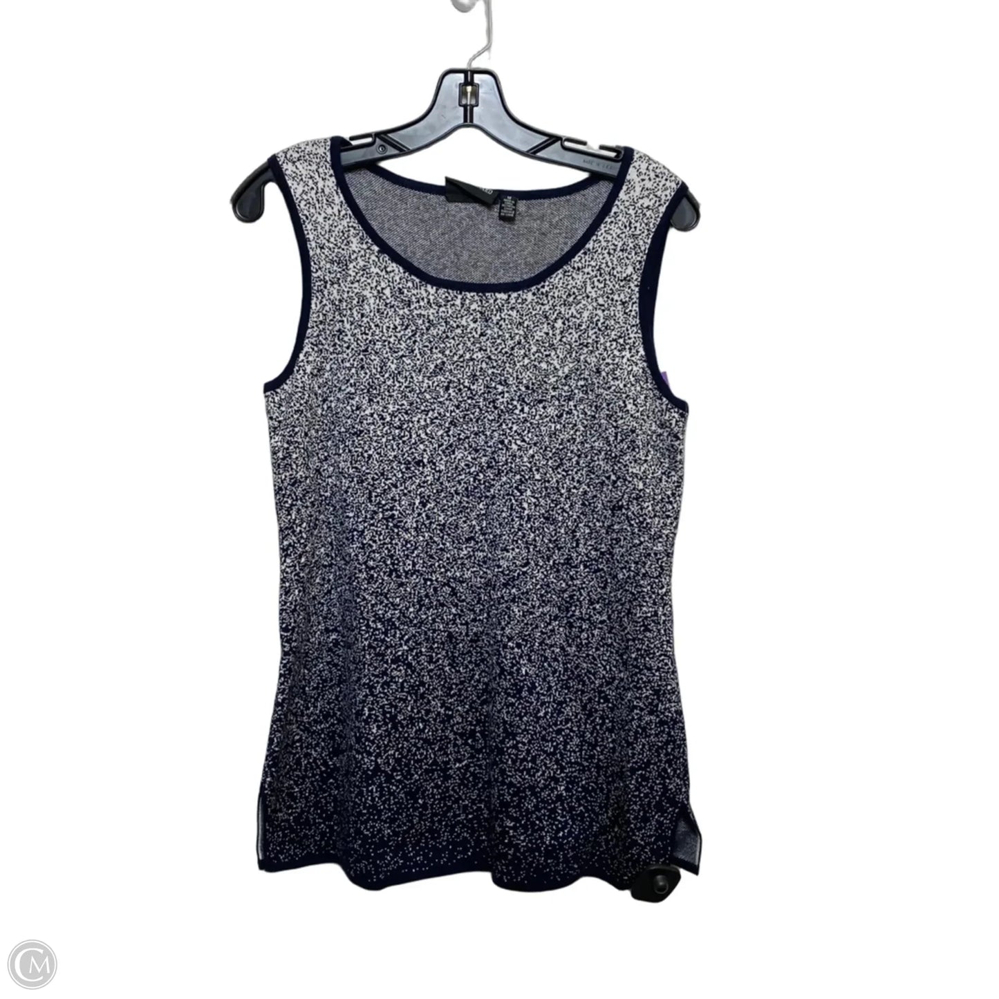 Top Sleeveless By Nina Leonard In Blue, Size: M