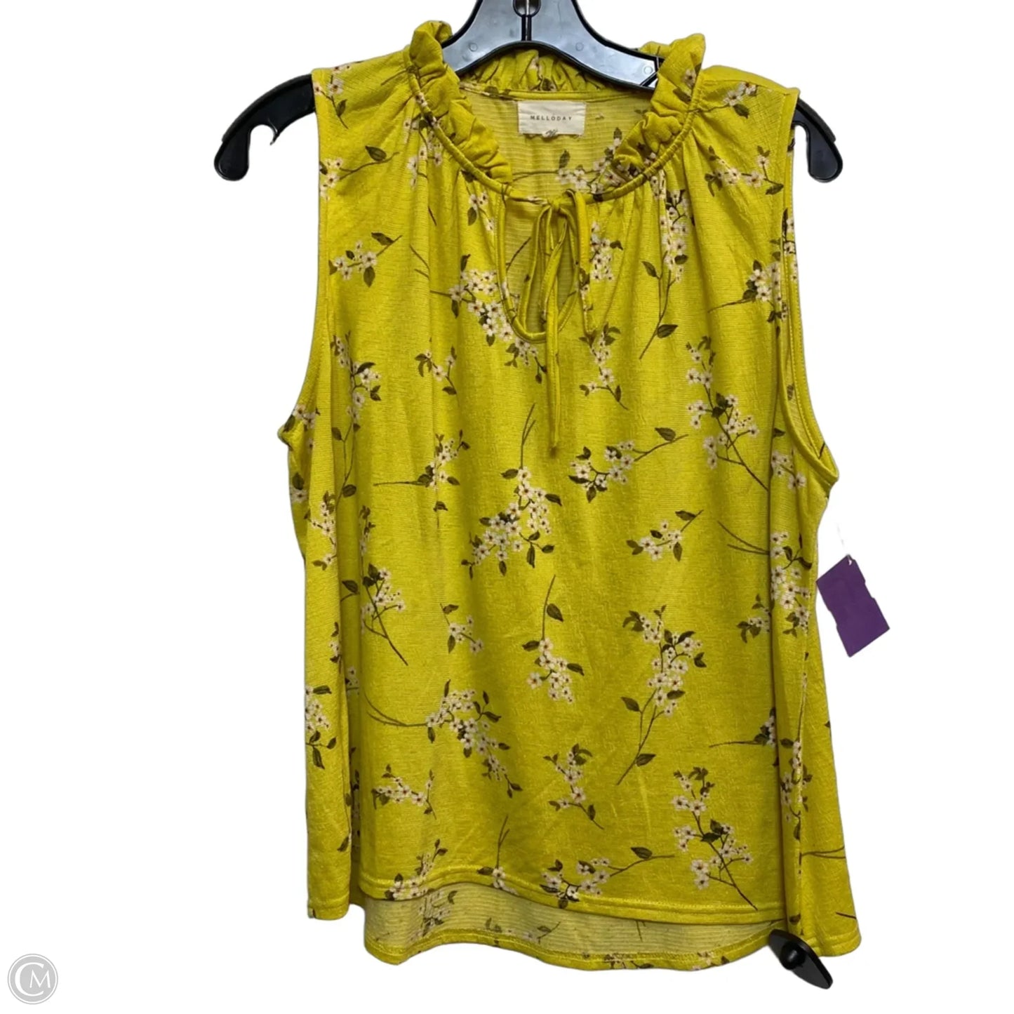 Top Sleeveless By Melloday In Yellow, Size: L