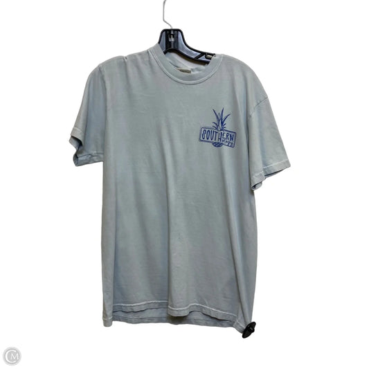 Top Short Sleeve By Comfort Colors In Blue, Size: M