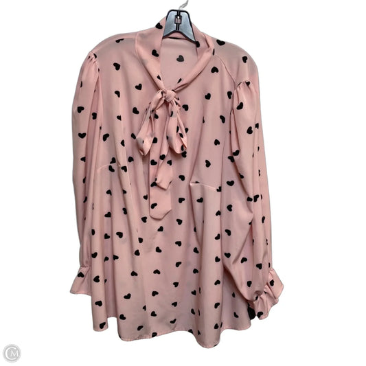 Top Long Sleeve By Shein In Pink, Size: 8