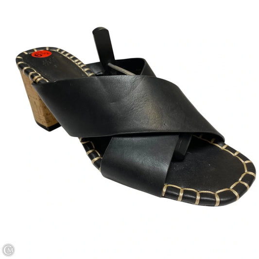 Sandals Heels Block By H&m In Black, Size: 6.5