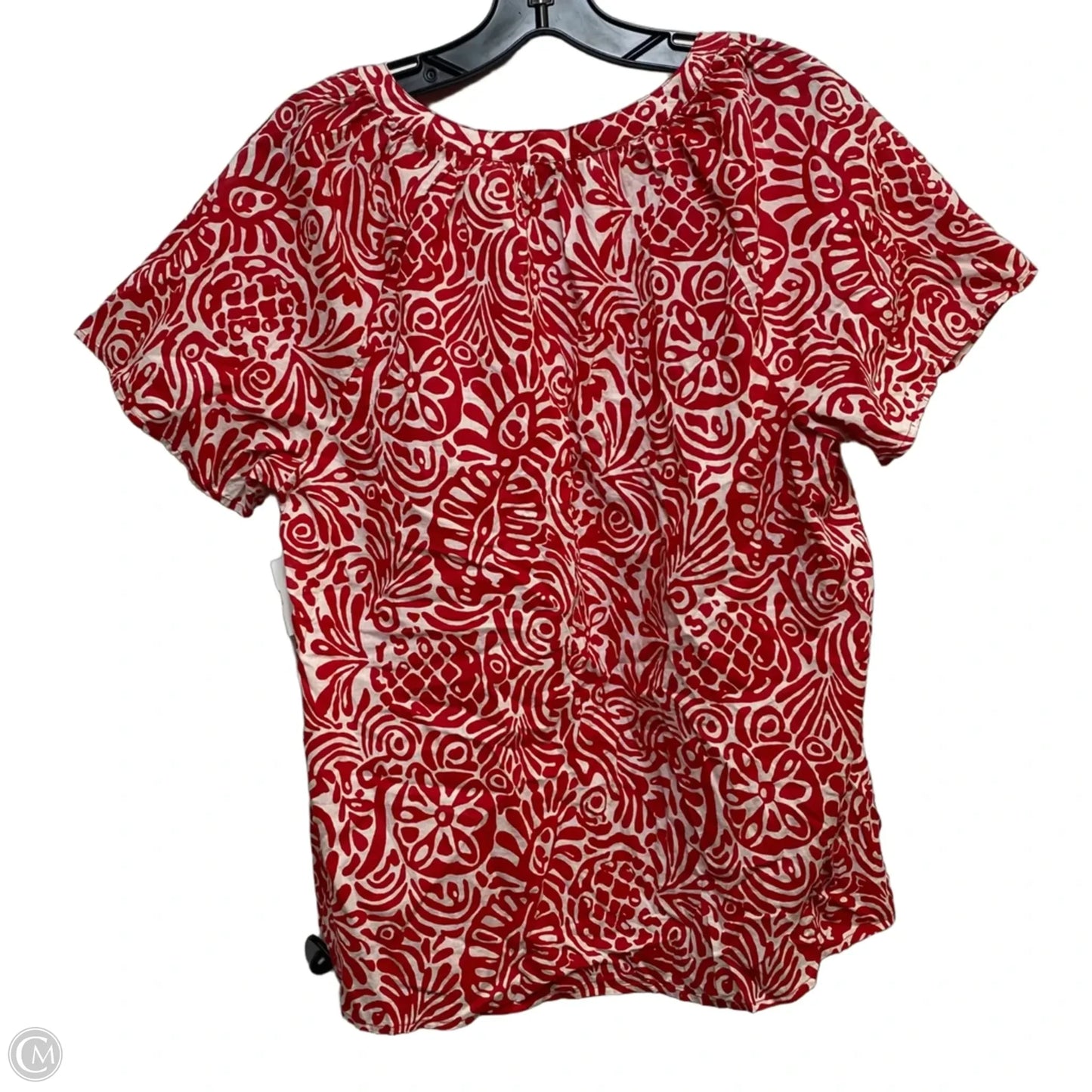 Top Short Sleeve By Loft In Red, Size: M